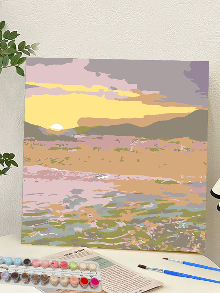 YL-37113 digital oil painting landscape Dafen Village hand-painted mathematical oil painting coloring oil painting flower flower oil painting wholesale