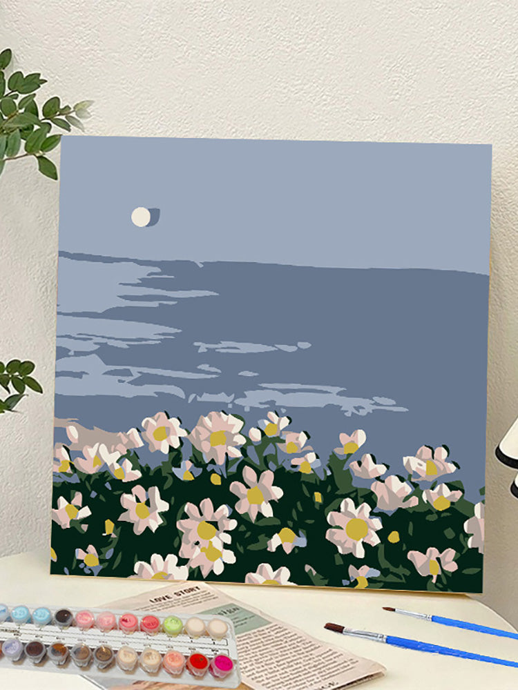 YL-37334 digital oil painting landscape Dafen Village hand-painted mathematical oil painting coloring oil painting flower flower oil painting wholesale