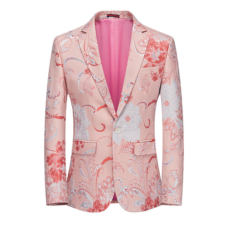 YL-37182 foreign trade 2025 spot spring new style fancy suit men's jacket casual small suit men's dress stage performance