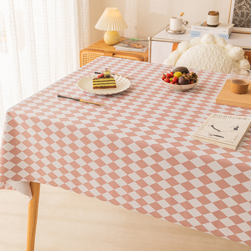 YL-36560 ins style net red PVC tablecloth waterproof and oil-proof disposable coffee table tablecloth rectangular light luxury diamond tablecloth wholesale
