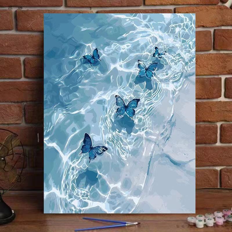 YL-32537 DIY digital oil painting manufacturers wholesale cute small animals hand-painted oil painting decorative painting stall