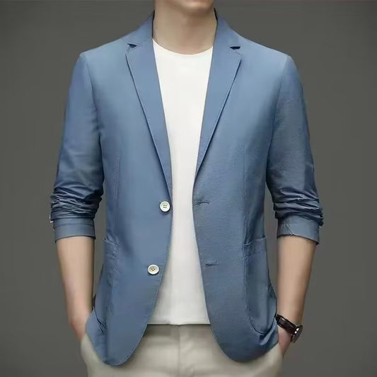 SF0119 Summer ice silk suit men's ultra-thin casual sun protection clothing small suit light spring and autumn single western jacket top