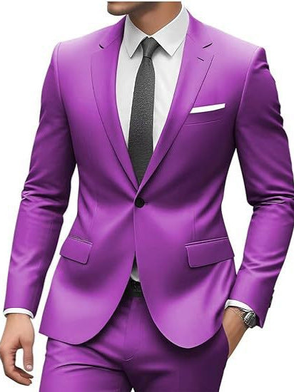 A0085 Men's Ceremony Wedding Groom Best Man Conference Banquet Two-piece Suit Suit Wedding Business Dinner Dress