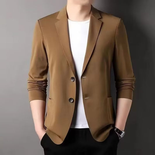 SF0121 Summer Ice Silk Suit Men's Ultra-thin Casual Sun Protection Clothes Small Suit Lightweight Spring and Autumn Single Western Jacket Top