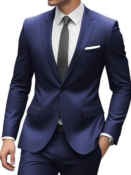 A0087 Men's Ceremony Wedding Groom Best Man Conference Banquet Two-piece Suit Suit Wedding Business Dinner Dress