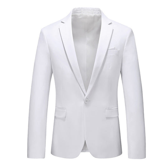 A0026 Spring and Autumn New Men's Fashion Suit Cross-border Foreign Trade Large Size Solid Color Casual Jacket Suit Men's Tops