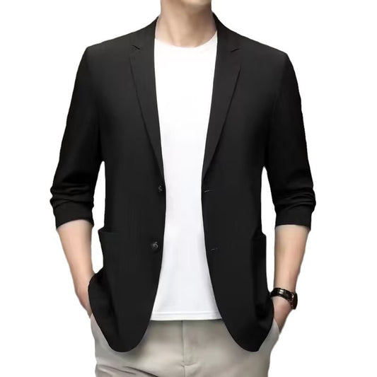 SF0123 Summer Ice Silk Suit Men's Ultra-thin Casual Sun Protection Clothes Small Suit Lightweight Spring and Autumn Single Western Jacket Top
