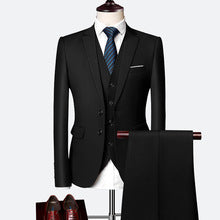 A0043 New business suit men's suit three-piece suit British slim wedding dress multi-color large size suit groomsmen suit