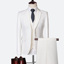 A0044 New business suit men's suit three-piece suit British slim wedding dress multi-color large size suit groomsmen suit