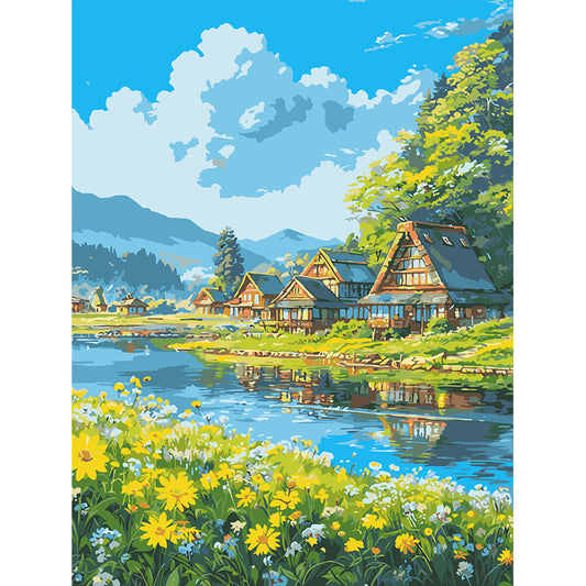 YL-34520 DIY digital oil painting manufacturers wholesale cute small animals hand-painted oil painting decorative painting stall