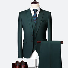 A0047 New Business Suit Men's Suit Three-piece British Slim Wedding Dress Multicolor Large Size Suit Groomsmen Suit