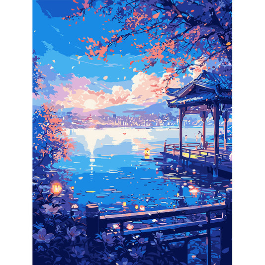 YL-34522 diy digital oil painting Chinese style auspicious meaning fruit wealth rolling painting living room bedroom decoration
