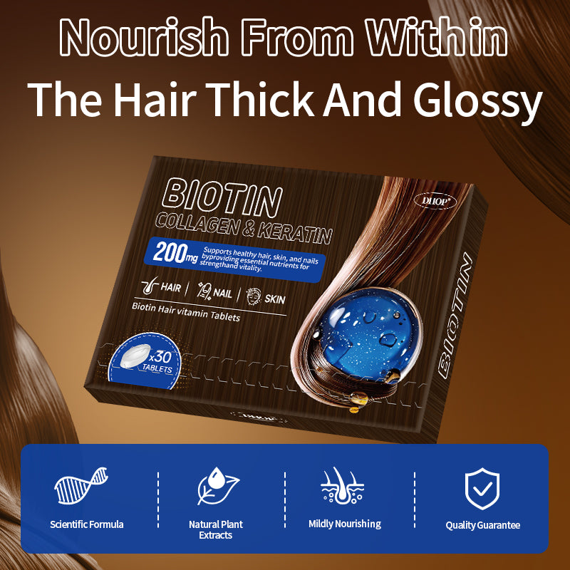 Biotin & Keratin Tablets – Hair Care Nutrition Supplement