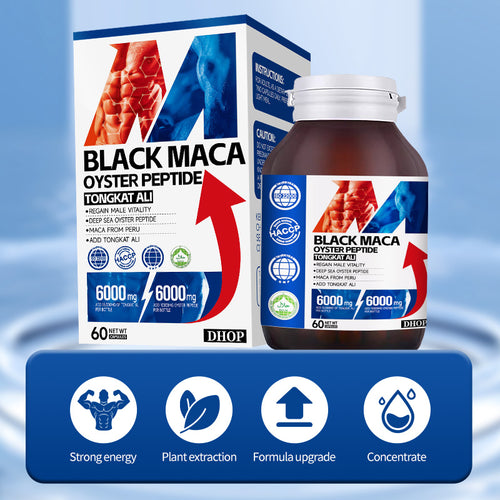 Ashwagandha, Maca & Oyster Peptide Capsules – Men’s Herbal Supplement