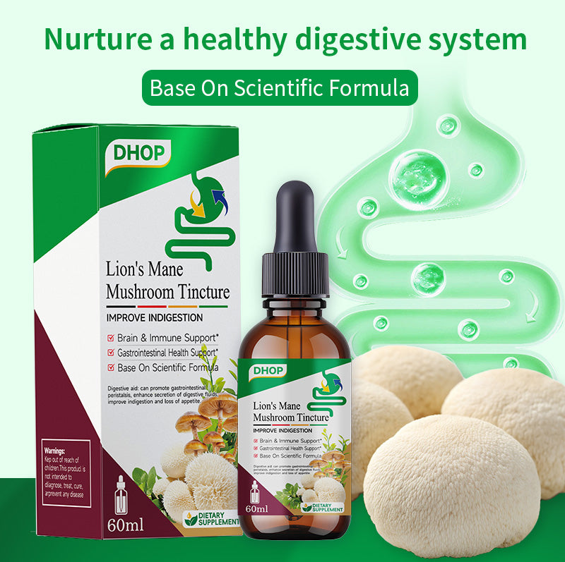 Lion’s Mane Mushroom Drops – Botanical Digestive Wellness Supplement