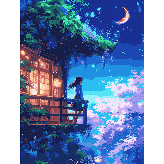 YL-35032 diy digital oil painting cartoon children's animation coloring decoration cute hand-filled coloring oil painting wholesale