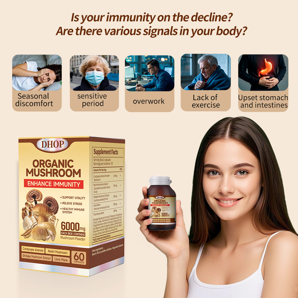 Cordyceps & Matsutake Mushroom Capsules – Herbal Wellness Supplement