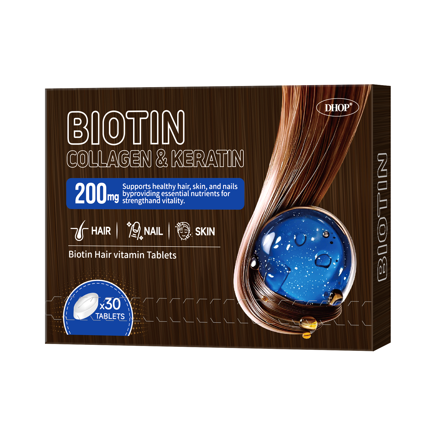 Biotin & Keratin Tablets – Hair Care Nutrition Supplement
