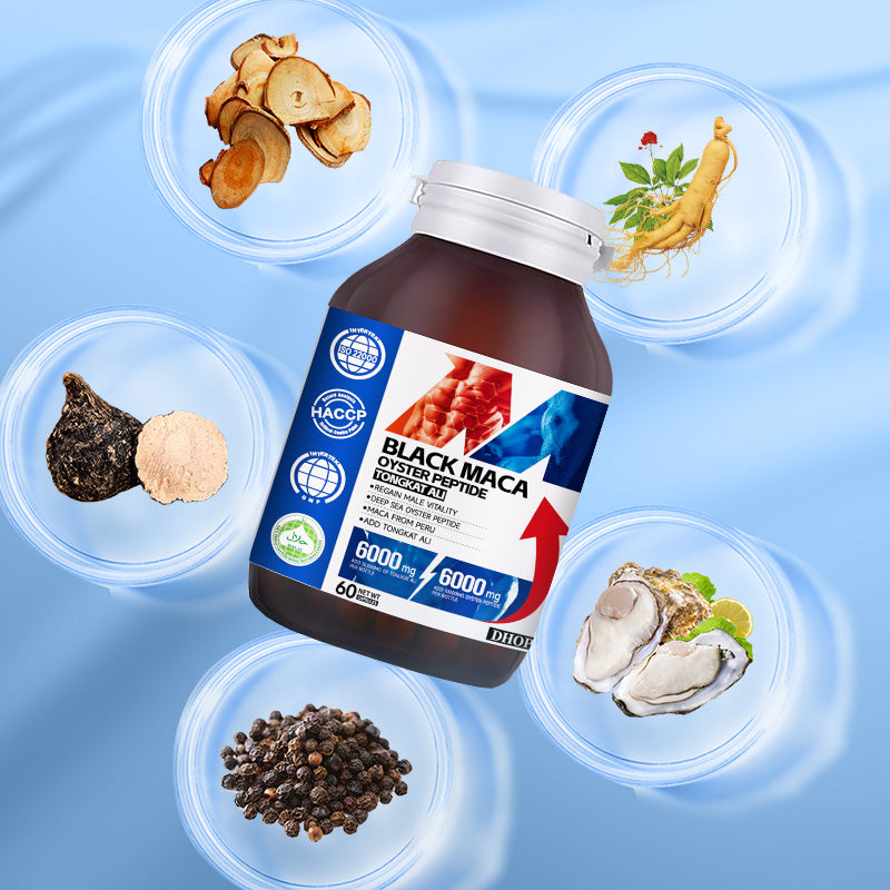 Ashwagandha, Maca & Oyster Peptide Capsules – Men’s Herbal Supplement