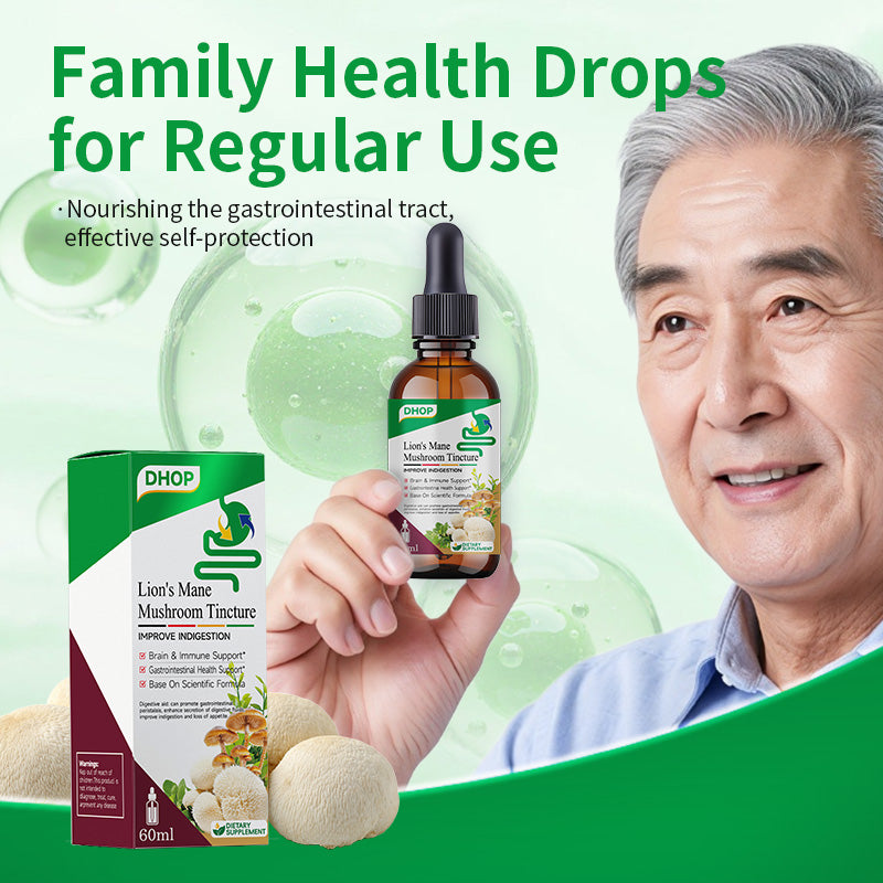 Lion’s Mane Mushroom Drops – Botanical Digestive Wellness Supplement