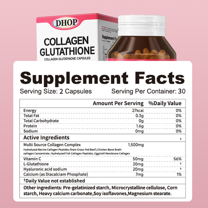 Collagen & Glutathione Capsules – Beauty Nutrition Supplement
