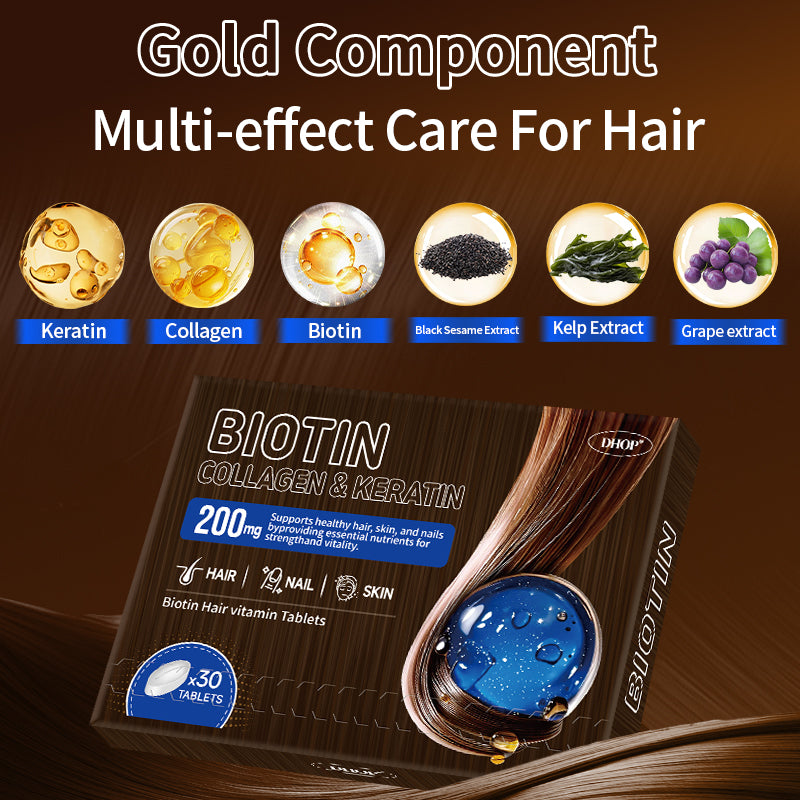 Biotin & Keratin Tablets – Hair Care Nutrition Supplement