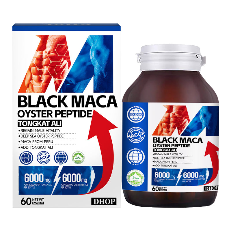 Ashwagandha, Maca & Oyster Peptide Capsules – Men’s Herbal Supplement