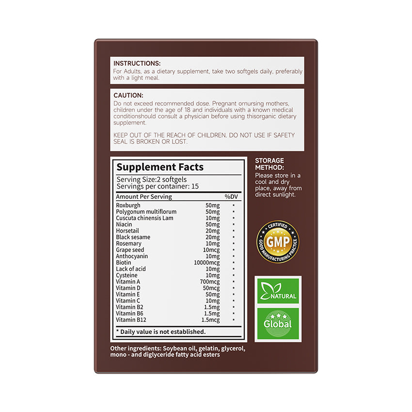 Biotin Softgels – Hair, Skin & Nail Daily Supplement