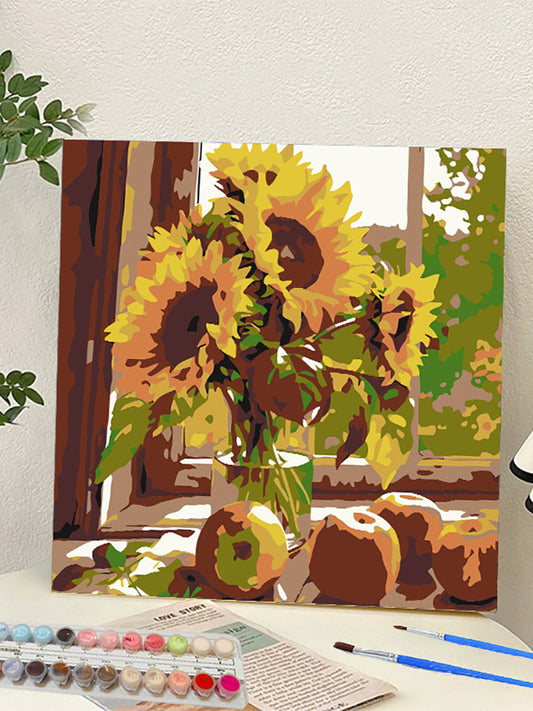 YL-37109 digital oil painting landscape Dafen Village hand-painted mathematical oil painting coloring oil painting flower flower oil painting wholesale