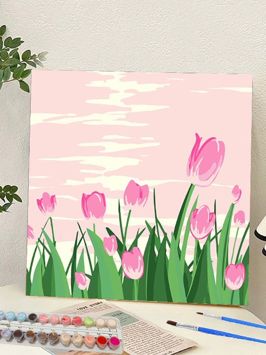 YL-37242 digital oil painting landscape Dafen Village hand-painted mathematical oil painting coloring oil painting flower flower oil painting wholesale