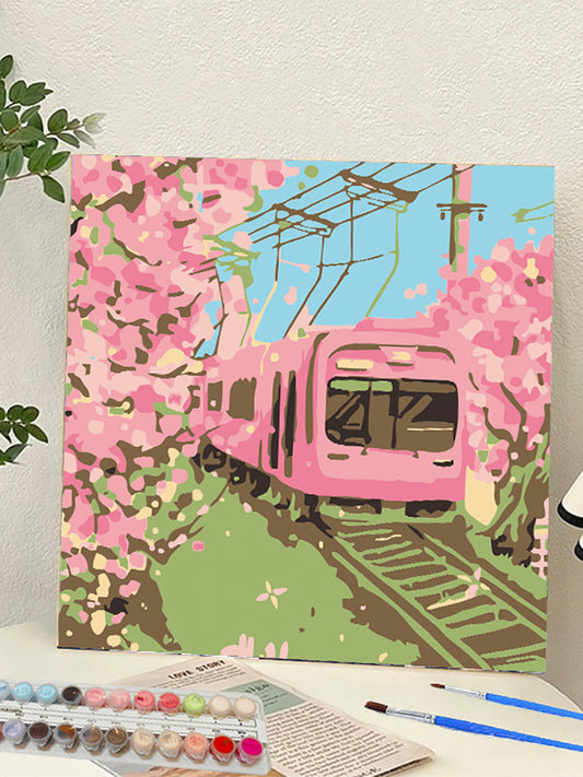 YL-36646 digital oil painting landscape Dafen Village hand-painted mathematical oil painting coloring oil painting flower flower oil painting wholesale