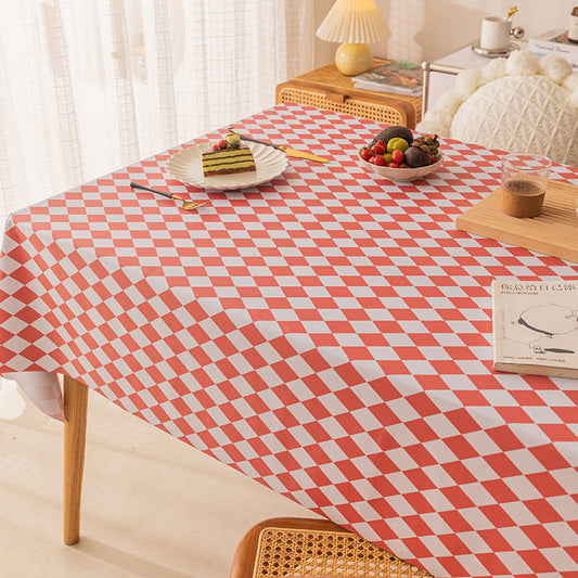 YL-36987 ins style net red PVC tablecloth waterproof and oil-proof disposable coffee table tablecloth rectangular light luxury diamond tablecloth wholesale