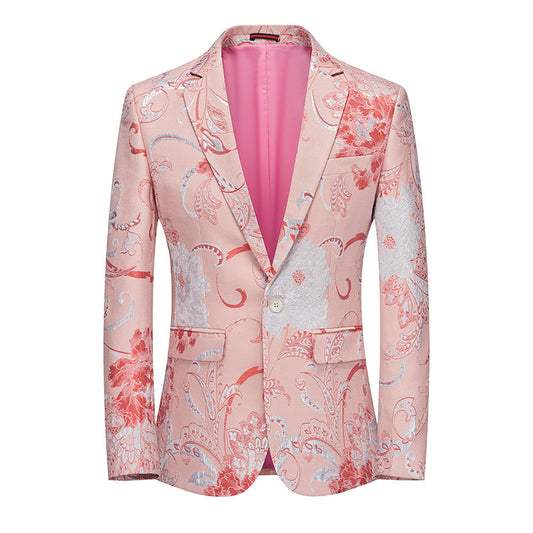 YL-37182 foreign trade 2025 spot spring new style fancy suit men's jacket casual small suit men's dress stage performance