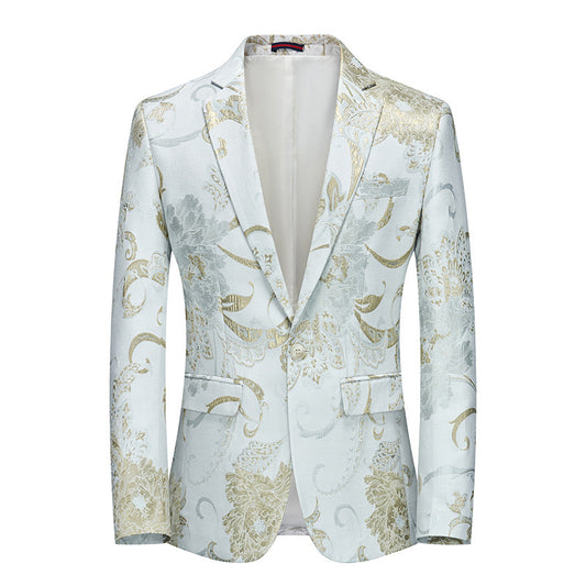 YL-37183 foreign trade 2025 spot spring new style fancy suit men's jacket casual small suit men's dress stage performance