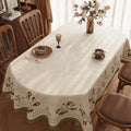 Custom French Vintage Tablecloth Waterproof, Oil-Proof, and Maintenance-Free; New Oval Tabletop Protector/Tablecloth