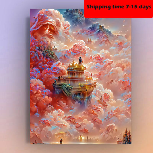 YL-36654 digital oil painting DIY hand-painted landscape oil painting tulip plant flower coloring landscape small Zou Ju painting