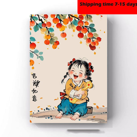 YL-32543 DIY digital oil painting manufacturers wholesale cute small animals hand-painted oil painting decorative painting stall
