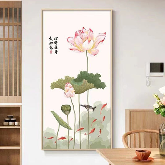 YL-37199 prosperous digital oil painting handmade DIY coloring painting flowers oil paint filling hand-painted healing series factory wholesale