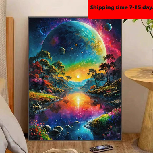 YL-36663 digital oil painting DIY hand-painted landscape oil painting tulip plant flower coloring landscape small Zou Ju painting