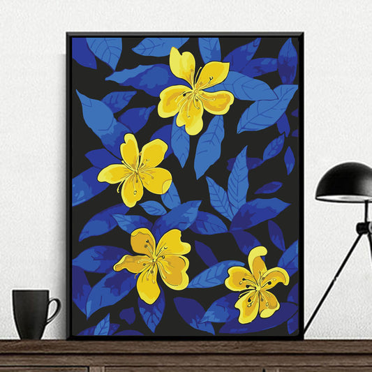 YL-36899 prosperous digital oil painting handmade DIY coloring painting flowers oil paint filling hand-painted healing series factory wholesale