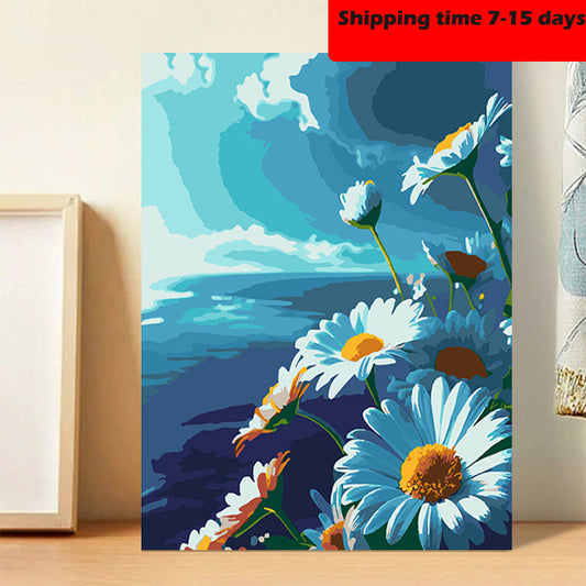 YL-36743 digital oil painting DIY hand-painted landscape oil painting tulip plant flower coloring landscape small Zou Ju painting