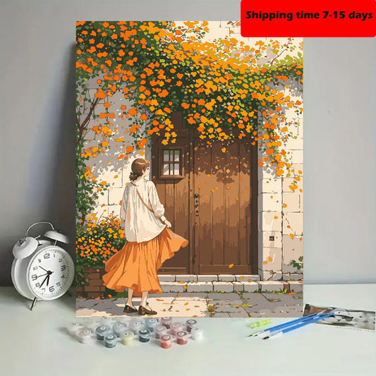 YL-31516 DIY digital oil painting manufacturers wholesale cute small animals hand-painted oil painting decorative painting stall