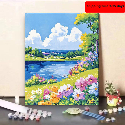 YL-32027 DIY digital oil painting manufacturers wholesale cute small animals hand-painted oil painting decorative painting stall