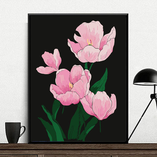 YL-36900 prosperous digital oil painting handmade DIY coloring painting flowers oil paint filling hand-painted healing series factory wholesale