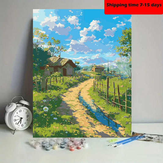 YL-31518 DIY digital oil painting manufacturers wholesale cute small animals hand-painted oil painting decorative painting stall