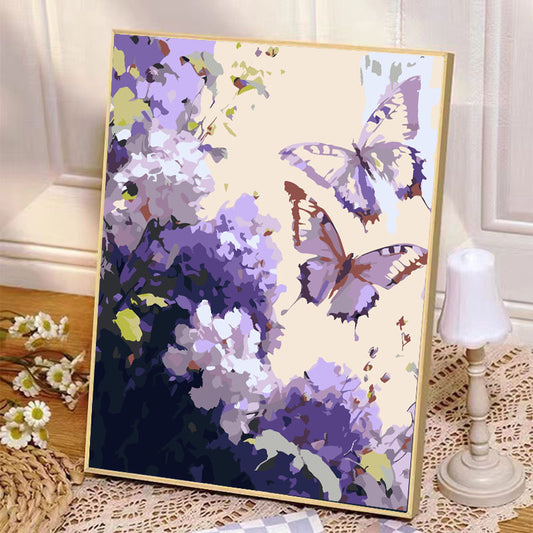 YL-32541diy digital oil painting manufacturers wholesale cute small animals hand-painted oil painting decorative painting stall