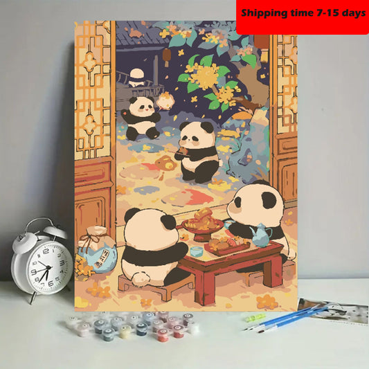 YL-31519 DIY digital oil painting manufacturers wholesale cute small animals hand-painted oil painting decorative painting stall