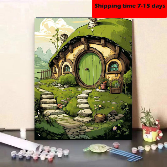 YL-32029 DIY digital oil painting manufacturers wholesale cute small animals hand-painted oil painting decorative painting stall
