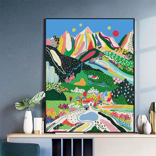 YL-37149 prosperous digital oil painting handmade DIY coloring painting flowers oil paint filling hand-painted healing series factory wholesale