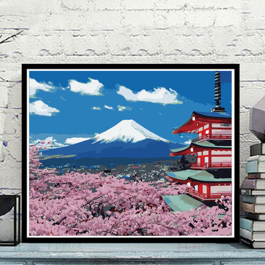 YL-37218 digital oil painting DIY coloring landscape digital painting decompression hand-painted oil painting living room decoration painting palace wholesale